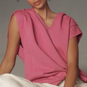 Anthropologie Pilcro Pink Muscle Sweatshirt Size L